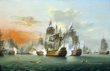 海戦 Painting - トーマス・ルーニー 聖者の戦い 海戦